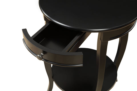 Urban Designs Alba Wooden Accent Side Table - Black