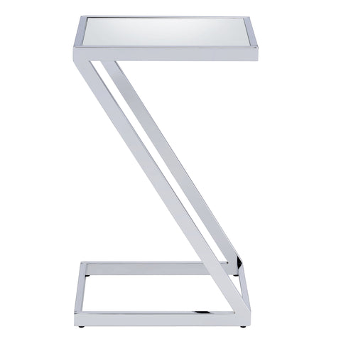 Urban Designs Pierce Accent Side Table - Mirror and Chrome