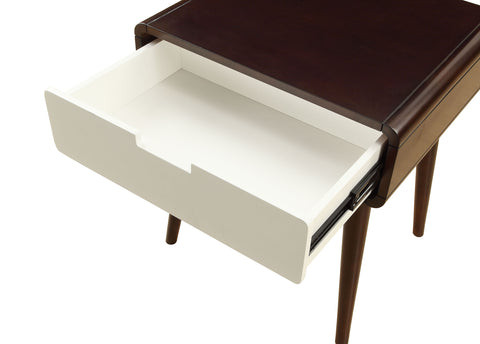 Urban Designs Akron USB Power Dock End Table - Walnut