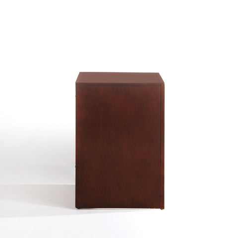 Urban Designs 24-Inch 2-Drawer Wooden Nightstand - Brown Cherry