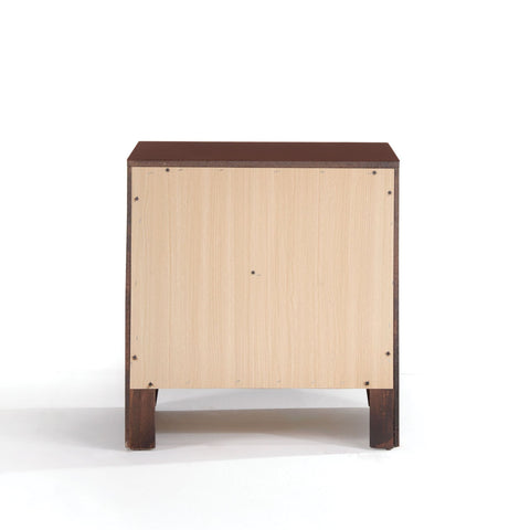Urban Designs 24-Inch 2-Drawer Wooden Nightstand - Brown Cherry