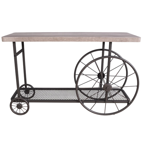 Urban Designs Industrial Style Sofa Table - Oak Antique Gray