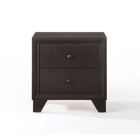 Urban Designs 2-Drawer Wooden Nightstand - Espresso Brown