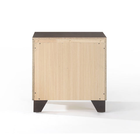 Urban Designs 2-Drawer Wooden Nightstand - Espresso Brown
