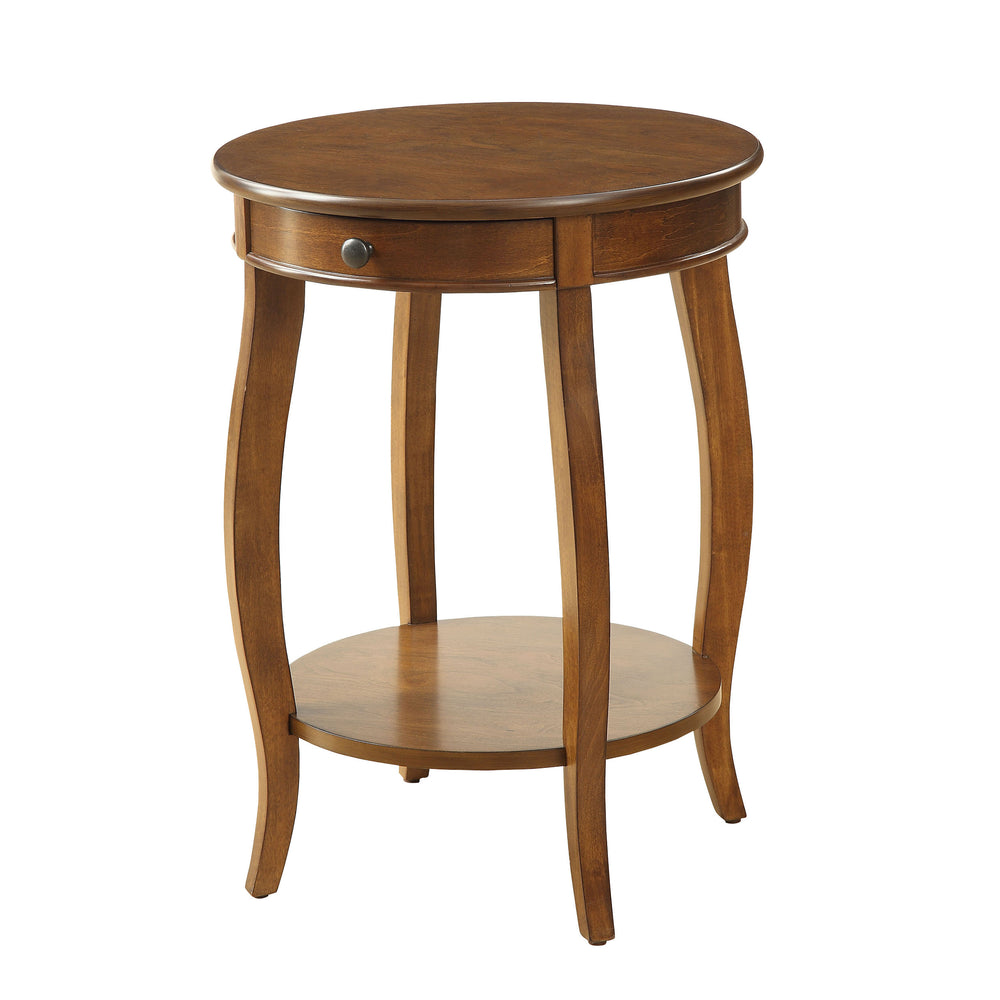 Urban Designs Alba Wooden Accent Side Table - Walnut Brown