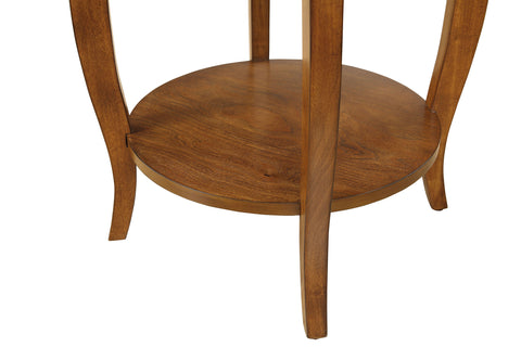 Urban Designs Alba Wooden Accent Side Table - Walnut Brown
