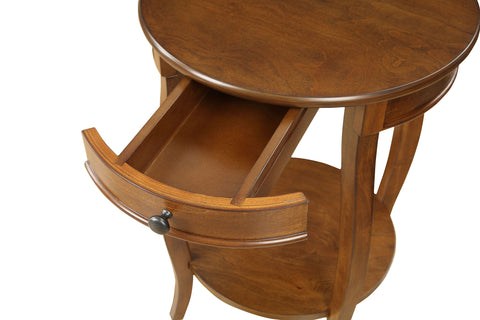 Urban Designs Alba Wooden Accent Side Table - Walnut Brown