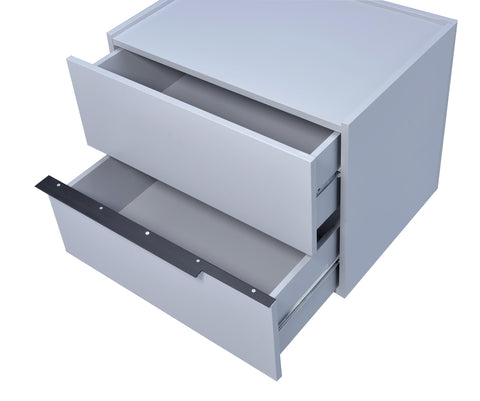 Urban Designs Cierra 2-Drawer Nightstand - Gray