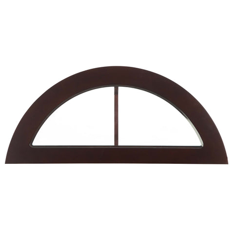 Urban Designs Half Moon Console Table With Glass Top - Espresso