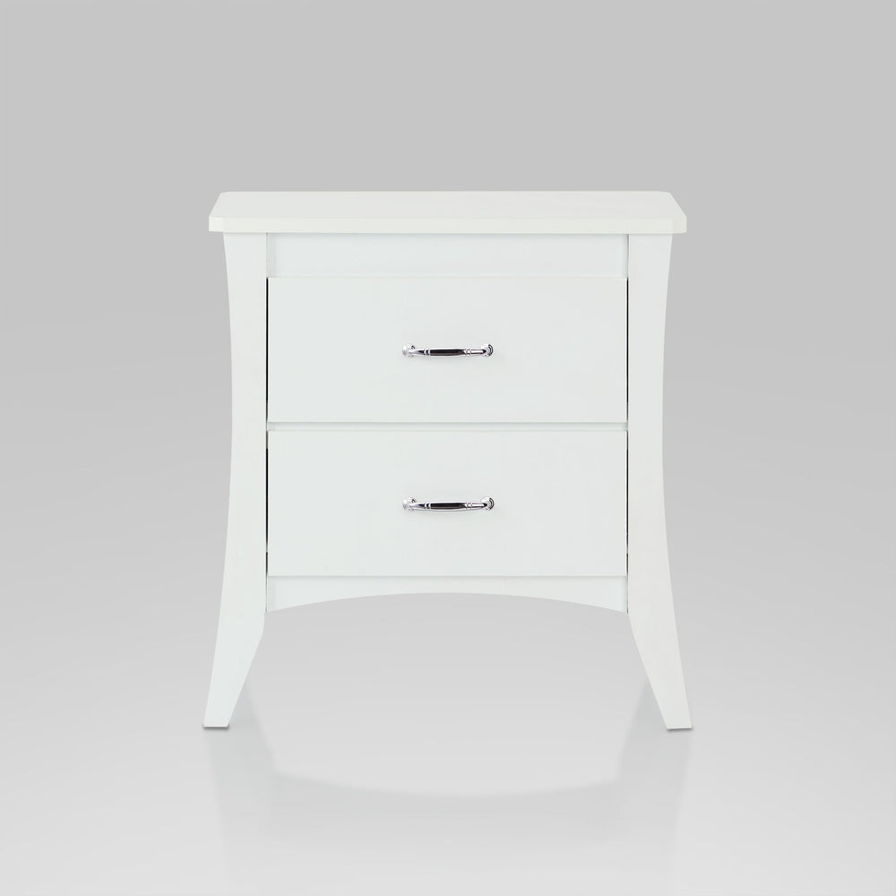 Urban Designs 25" 2-Drawer Nightstand Table - White