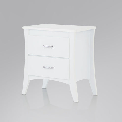 Urban Designs 25" 2-Drawer Nightstand Table - White