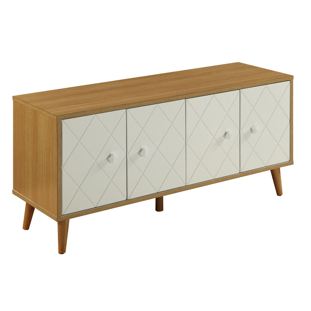 Urban Designs Diamond Console Table - Natural and White