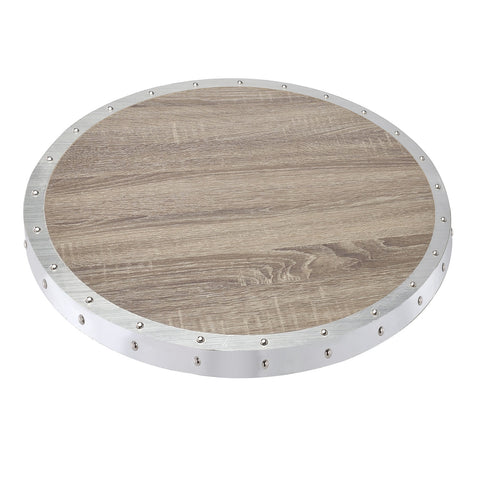 Urban Designs 41" H Oak And Chrome Finish Bar Table
