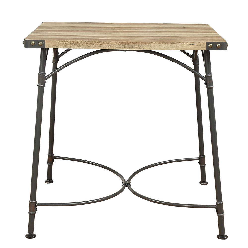 Urban Designs 36" H Metal And Solid Wood Counter Height Table
