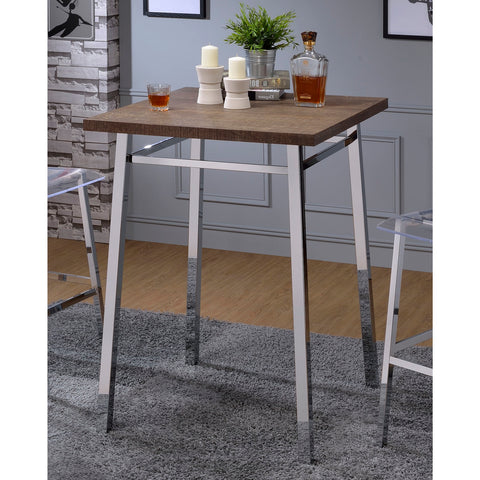 Urban Designs 42" H Chrome Metal Base Bar Table