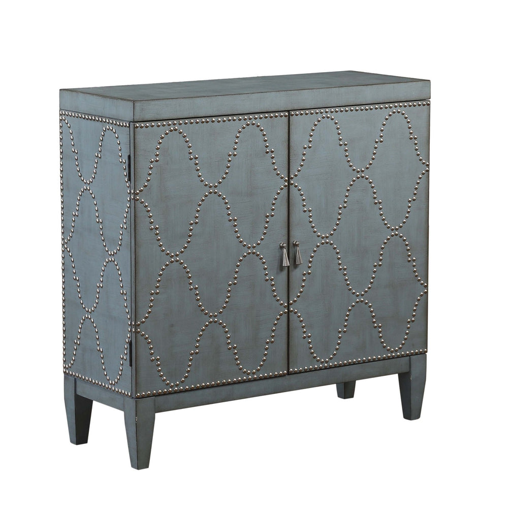 Urban Designs Nailhead Pattern Console Table - Antique Blue