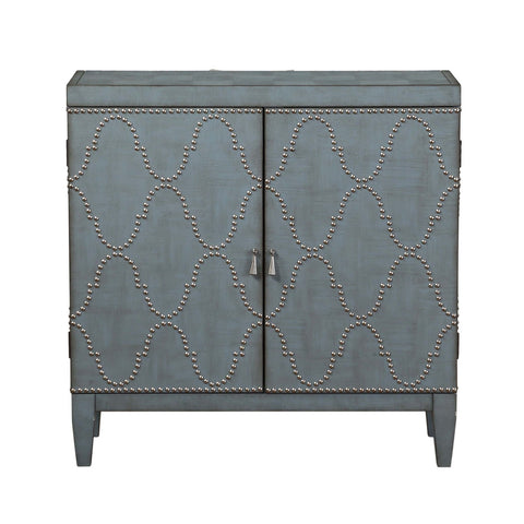 Urban Designs Nailhead Pattern Console Table - Antique Blue