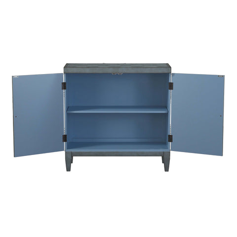 Urban Designs Nailhead Pattern Console Table - Antique Blue