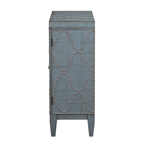 Urban Designs Nailhead Pattern Console Table - Antique Blue