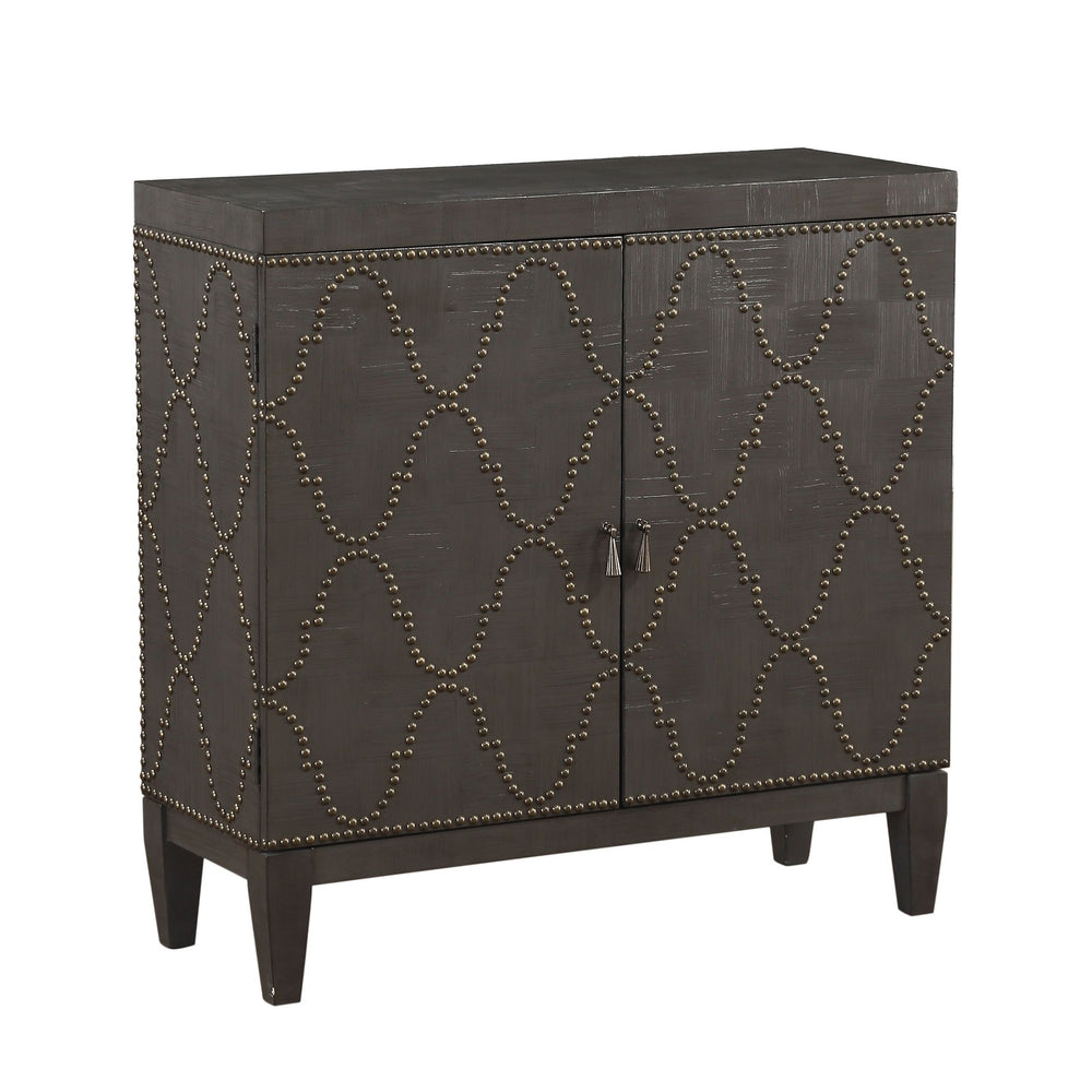 Urban Designs Nailhead Pattern Console Table - Antique Black