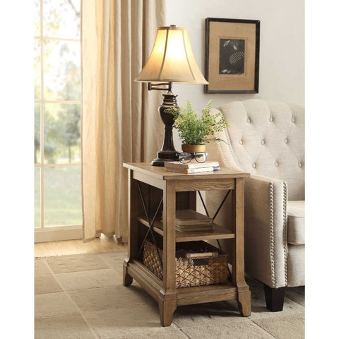 Urban Designs French Provincial Design 3-Tier End Table - Oak