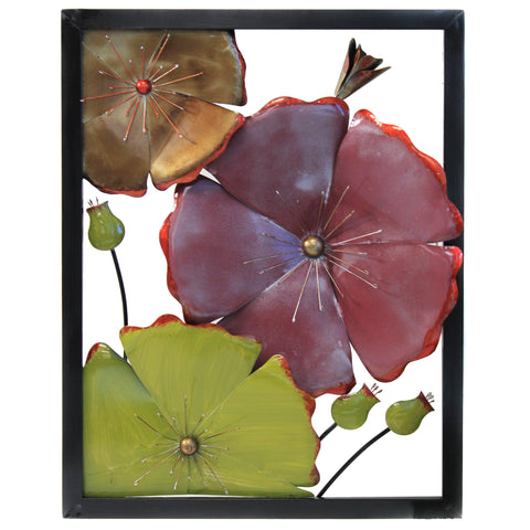 Urban Designs 'Spring Flower Blossom' 3D Metal Wall Art (Set of 2)