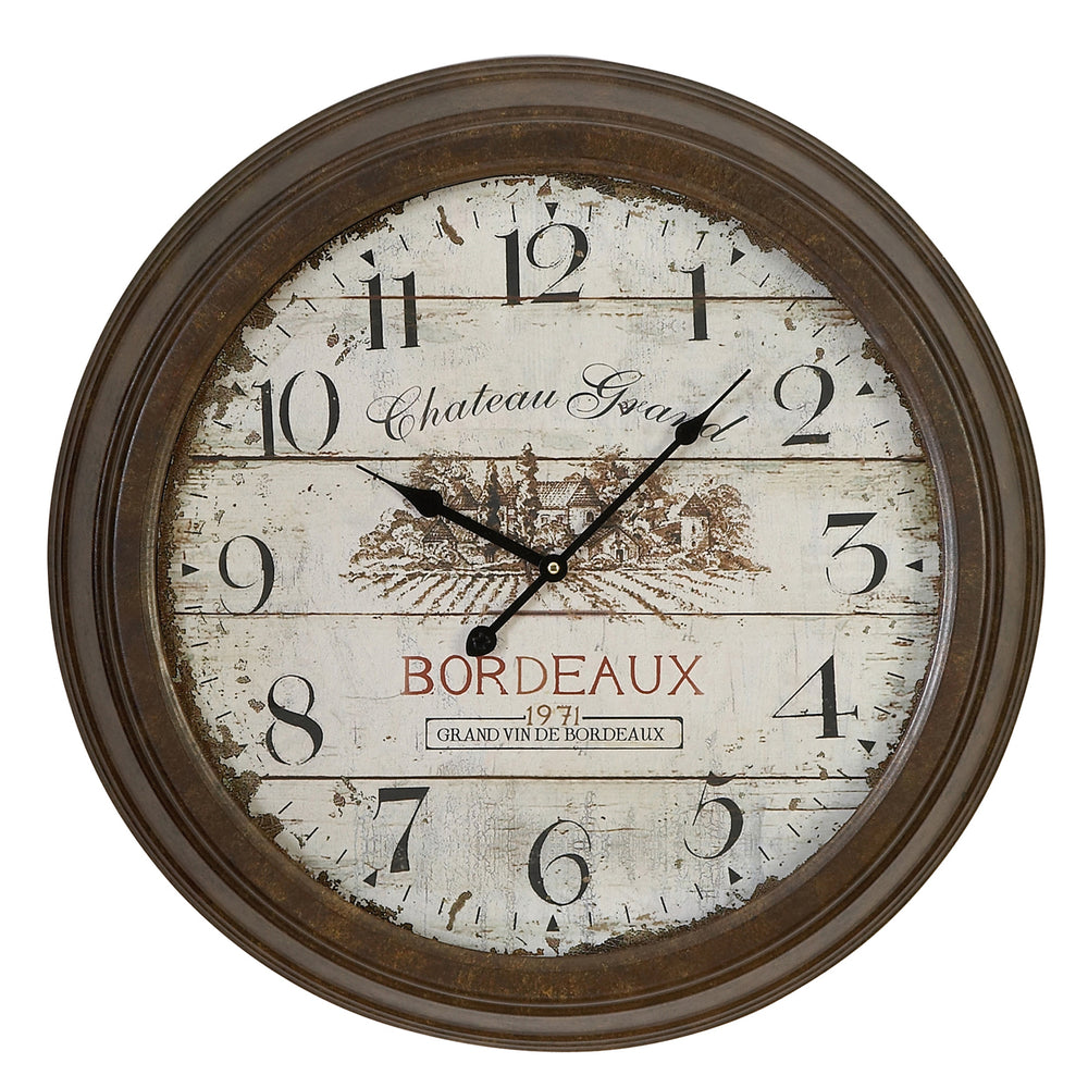 Urban Designs Chateau Grand Weathered Vintage Classic Wall Clock
