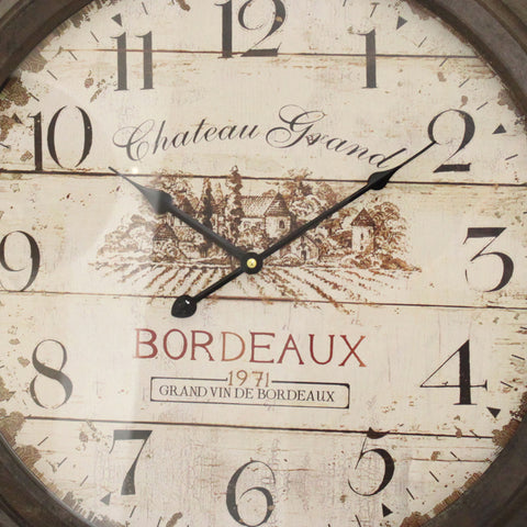 Urban Designs Chateau Grand Weathered Vintage Classic Wall Clock