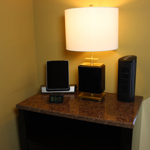 Urban Designs Brianna Ceramic 28" Square Table Lamp - Black