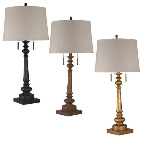 Urban Designs Reuben 2-Light 31" Candlestick Table Lamp with USB Port