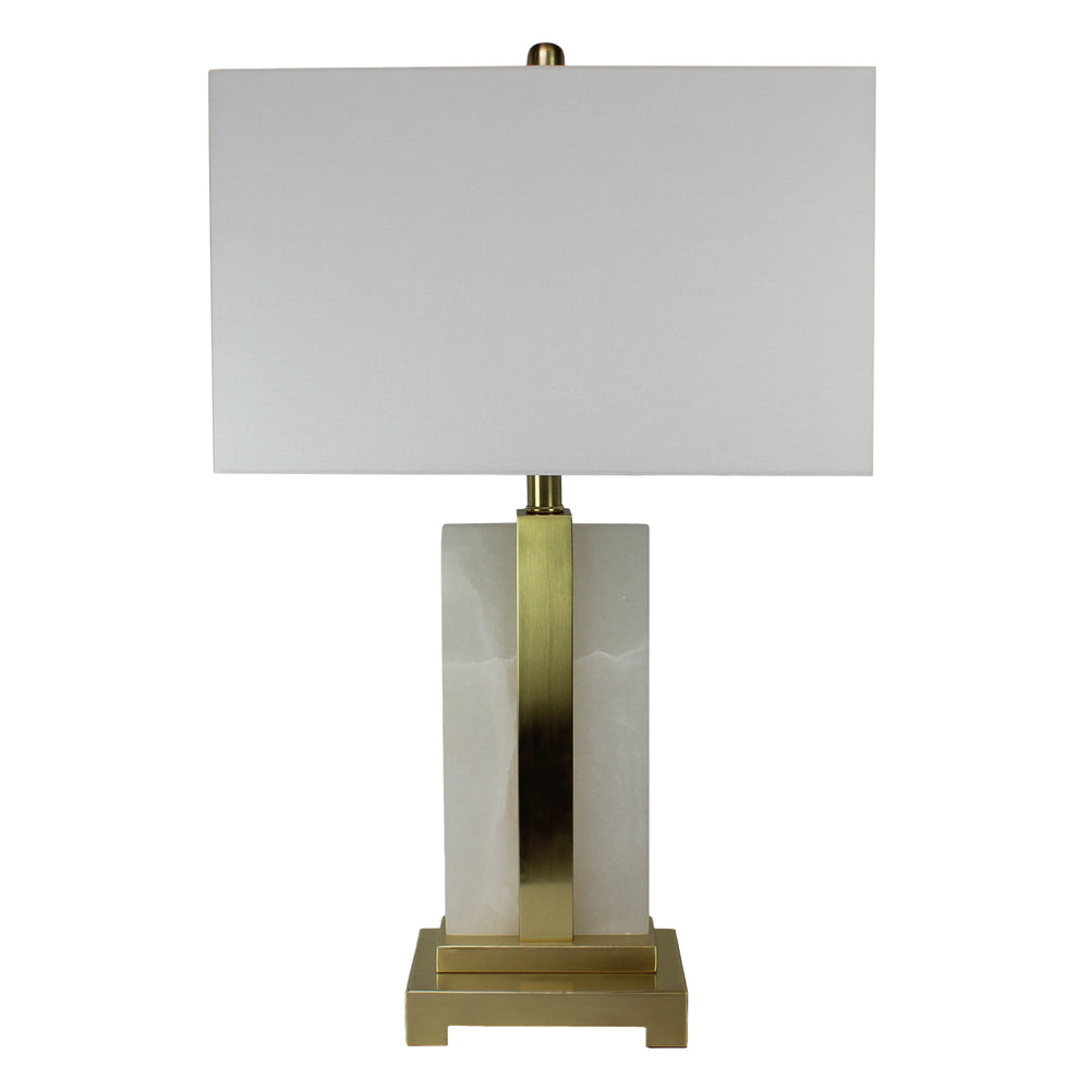 Urban Designs Jean 28" Alabaster Metal Table Lamp - Gold