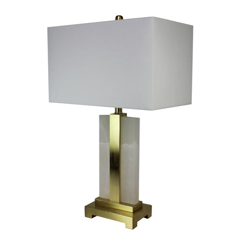 Urban Designs Jean 28" Alabaster Metal Table Lamp - Gold