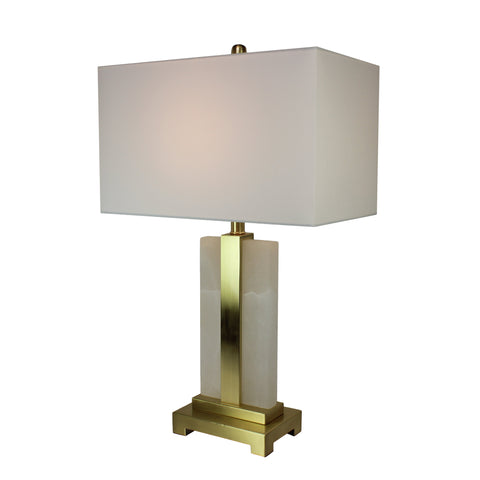 Urban Designs Jean 28" Alabaster Metal Table Lamp - Gold