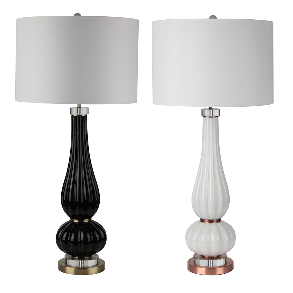 Urban Designs Lucilla 37" Glass Candlestick Table Lamp