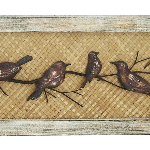 Urban Designs Iron Birds Metal and Wood Wall Decor