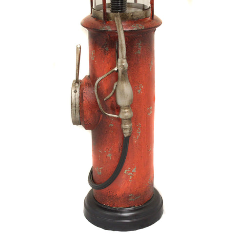 Weathered Handcrafted Retro Gas Pump Decorative Clock