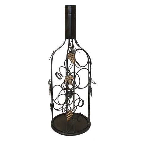 Urban Designs Bottle Shaped Metal Wine Rack - 4 Bottle Display