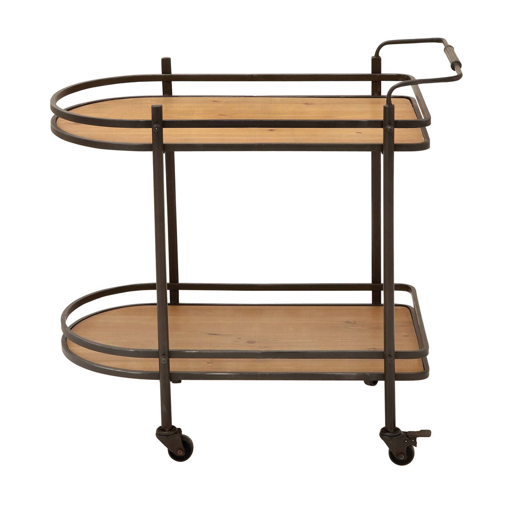 Urban Designs Contemporary Rolling Mobile Tea, Serving and Kitchen Bar Cart