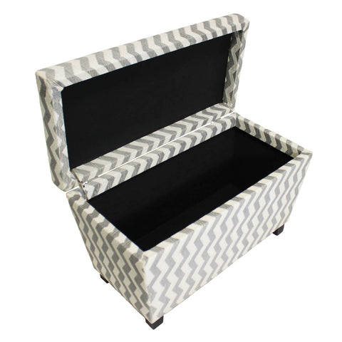 Urban Designs Chevron Fabric Storage Trunk Ottoman - Set of 2