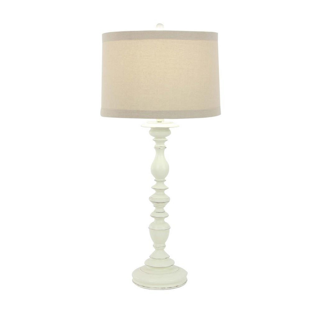 Urban Designs Vintage White Baluster Table Lamp