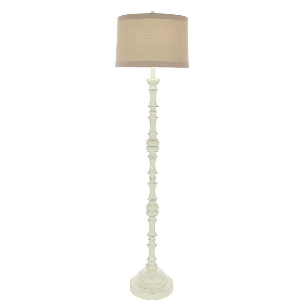 Urban Designs Vintage White Baluster 61 Inch Floor Lamp