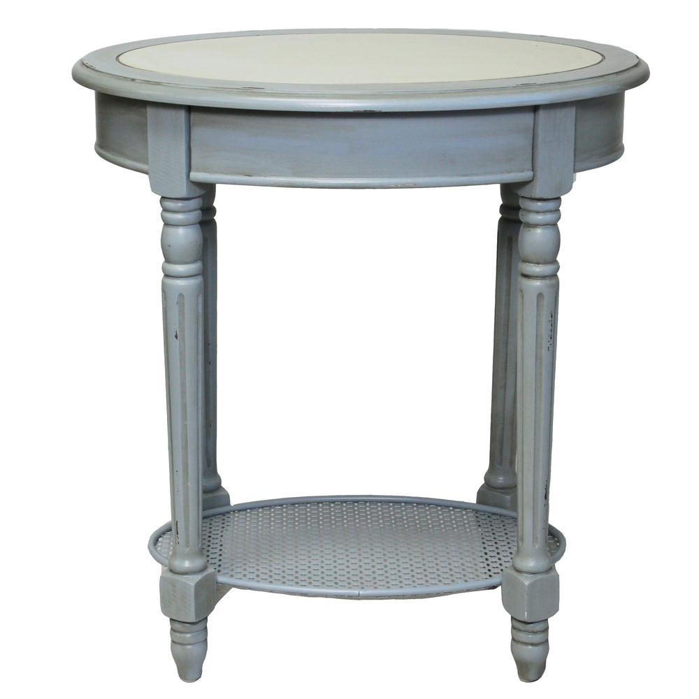 Urban Designs Natural Exposed Wood Round Clock Accent Table