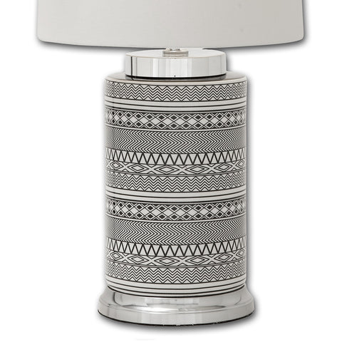 Urban Designs Tribal Bands Tall Ceramic Table Lamp