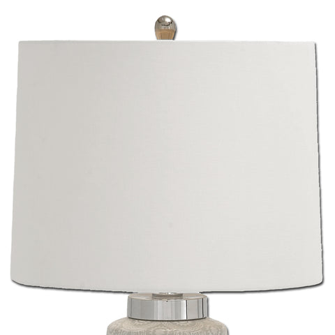 Urban Designs Artisan Scallop Design Tall Ceramic Table Lamp