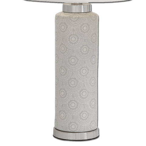 Urban Designs Artisan Scallop Design Tall Ceramic Table Lamp