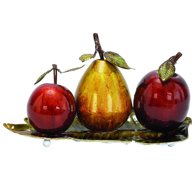 Urban Designs Glazed Metal Artificial Fruit Centerpiece Decor