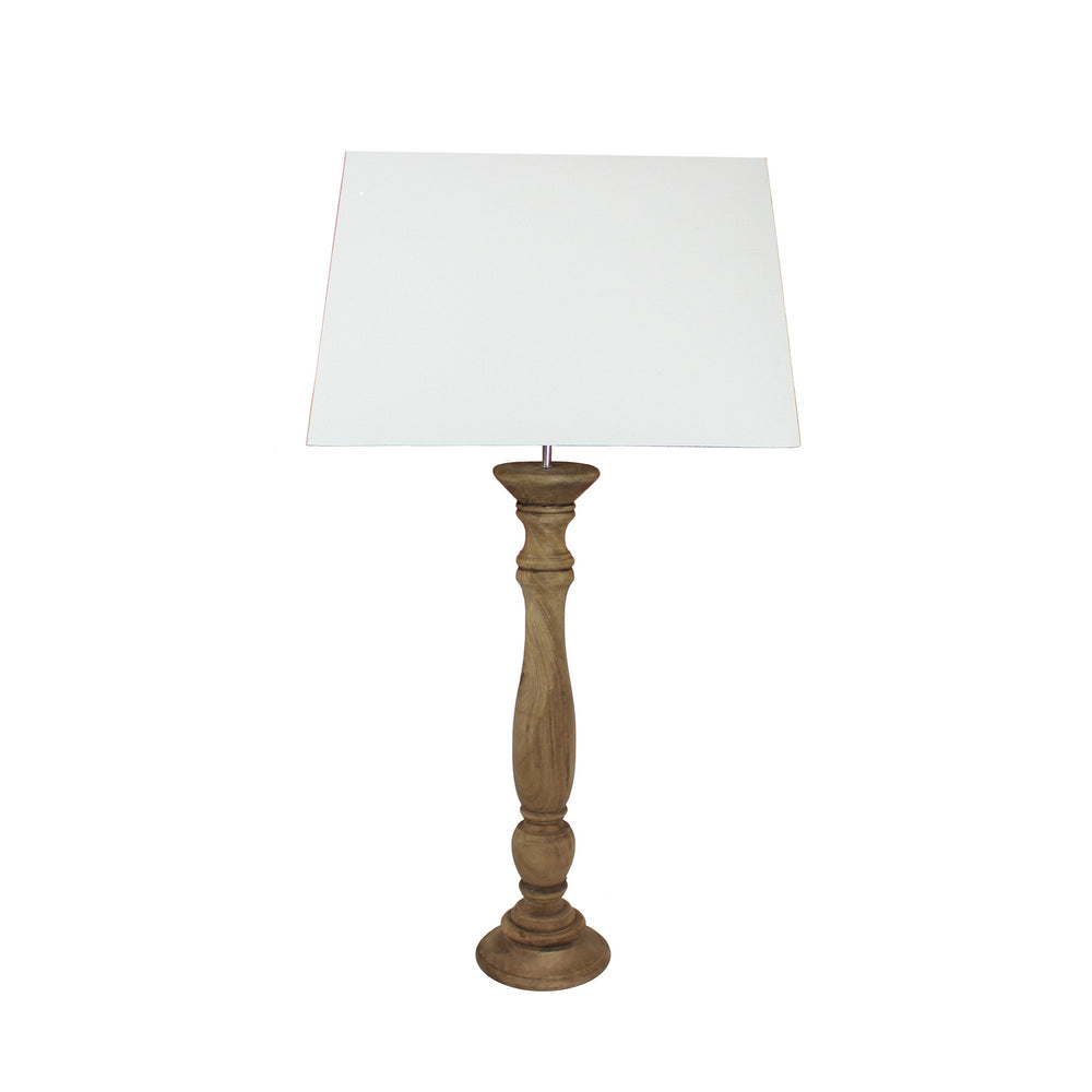 Urban Designs 42-Inch Antique Round Brown Wood Buffet Lamp