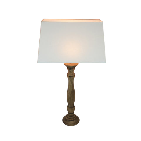 Urban Designs 42-Inch Antique Round Brown Wood Buffet Lamp