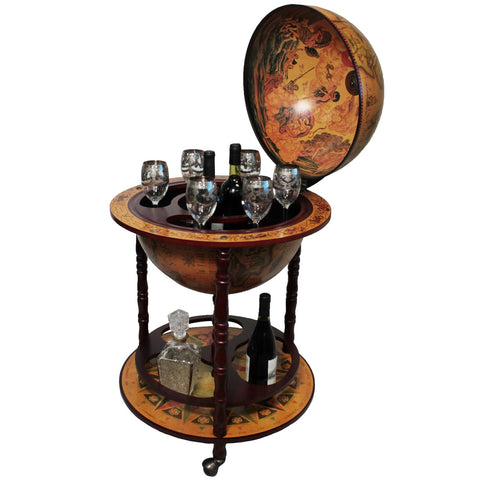 Urban Designs Antique Reproduction Sixteenth-Century Italian Old World Globe Bar