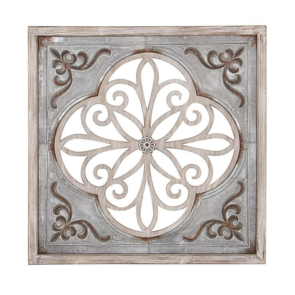 Urban Designs Alene Handcrafted Wood Metal Framed Wall Decor